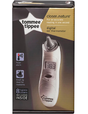 Tommee Tippee Digital Ear Thermometer with 8 Hygiene Covers - Imported from UK